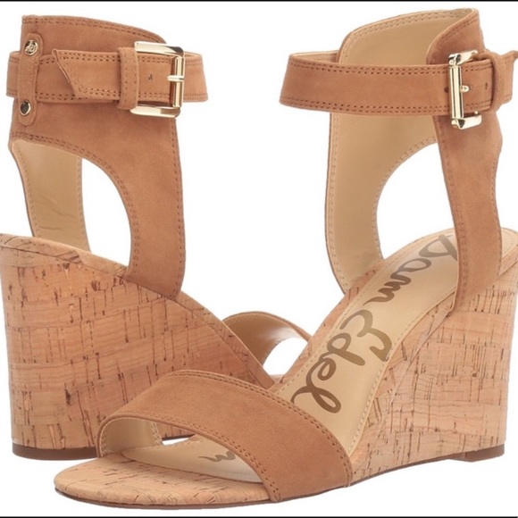 Sam Edelman Shoes - Sam Edelman 6 & 6.5 Saddle Suede Wedge Sandal
